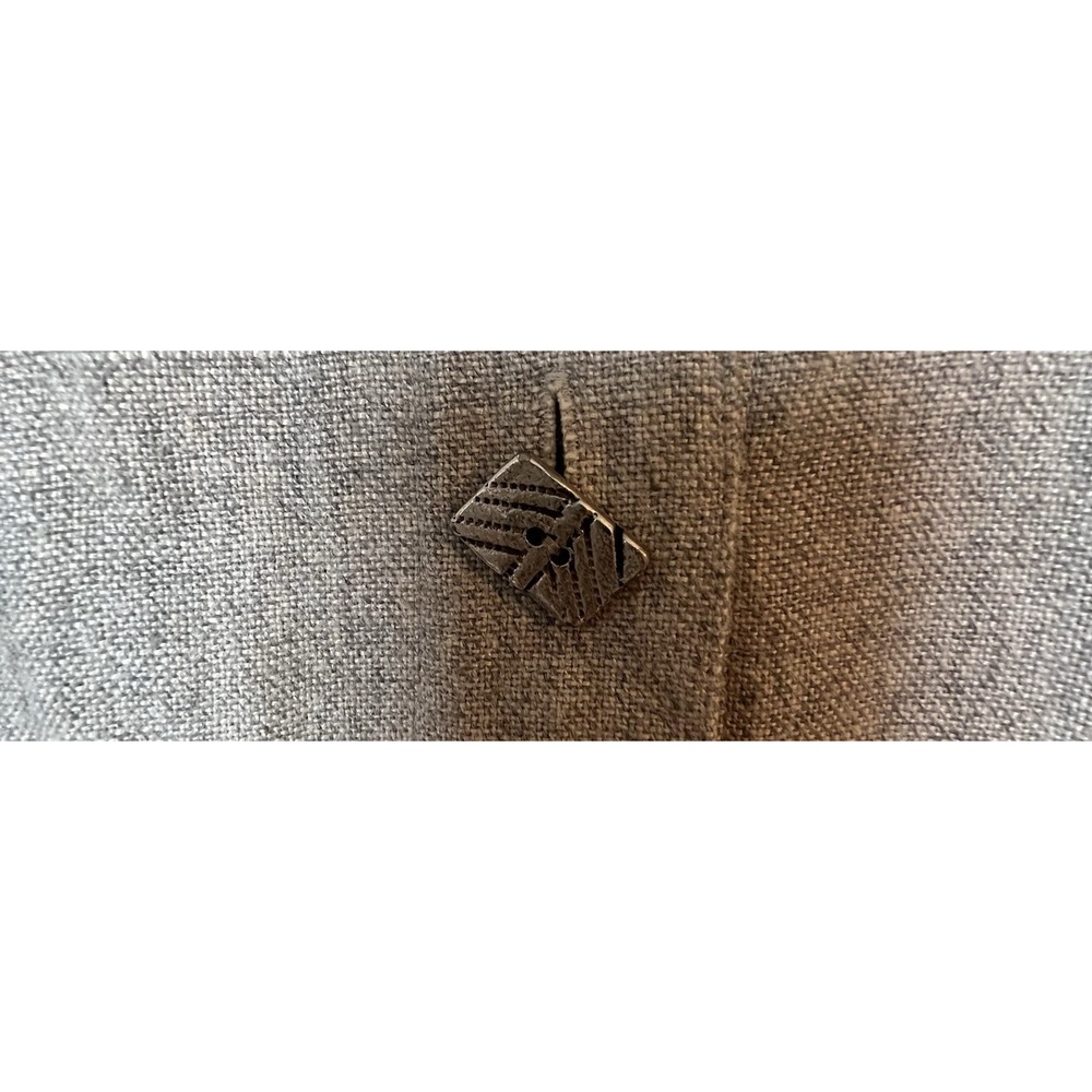 J. Jill Long Linen Jacket Lagenlook Pockets Cashmere Angora Blend Gray S - Picture 4 of 9